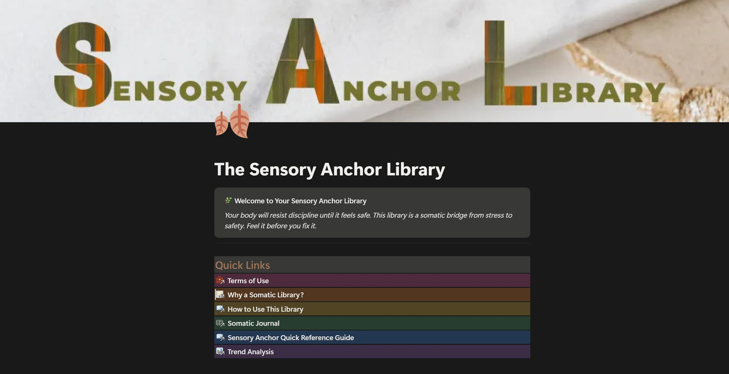 Sensory Anchor Library