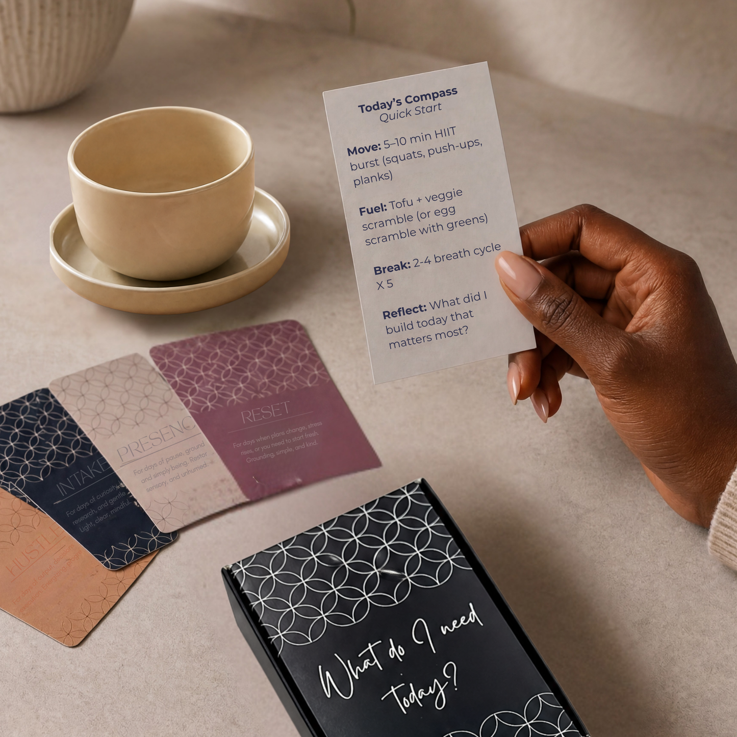 What Do I Need Today? Compass Cards